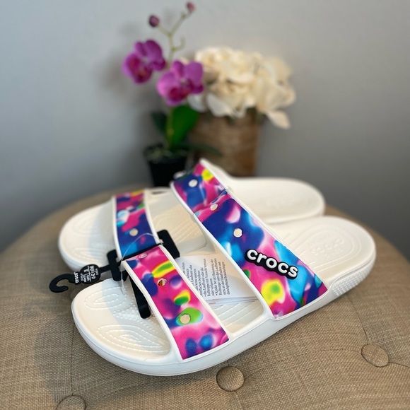 Crocs Solarized Multicolor Sandals - Size 10 - Picture 4 of 11